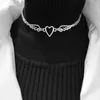 Gothique Punk Style Angle Aile Coeur Sautoirs Collier Dark Art Goth Bijoux Chat Perles Colliers Pour Femmes Rock Métal Cadeaux