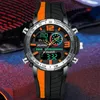 Männer schauen Top -Marke Luxus Mode Dual Display Armbandwatch Analog Digital Sports Waterfisches Uhr Relogio Maskulino 220705