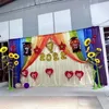 3 x 3 m di seta ghiacciata di laurea in stoffa di laurea Decorazione per bambini Battismo Battismo per bambini Decor doccia Artenza di compleanno Backdrop Cande Rainbow 246f