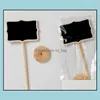 Other Festive Party Supplies Home Garden Rec Heart Shaped Wood Mini Vintage Chalkboard Place Card Holder Stand For Dessert Table Wordpad M
