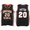 Nikivip # 20 Gary Payton Oregon State Beavers College Retro Classic Basketball Jersey Mens Cousu Numéro et nom personnalisés Maillots