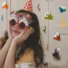 선글라스 생일 축하하는 재미있는 안경 pobooth po props 마스크 파티 장식 케이크 소년 여자 베이비 샤워 장식 사슬