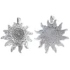 Kolye Kolye Parçaları Tibet Gümüş Büyük Spiral Güneş Çiçek Takımları Kolye Mücevherat Yapma Bulgular Aksesuarları 76x69mmpe