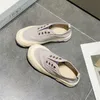 Topselling Summer Canvas Shoes Women Classic Luxury Loafers 2022 Nya mångsidiga vita skor för lata människor snörning sko