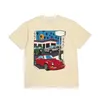 T-shirts masculins 22SS Unisexe Drive Thru Car Tee T-shirt Discours Vintage Skateboard Men Femmes High Street Casual Plus taille Tshirt Abricot Nouvelles couleurs