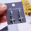Dangle & Chandelier Luxury Drop Earrings For Women Cubic Zirconia Mosaic Cross Pendant Hoop Fashion JewelryDangle ChandelierDangle