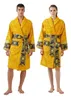 Peignoir en coton classique masculin pour hommes et femmes marques de sommiers kimono robes de bain chaud à la maison porte un peignoir unisexe un 3656