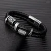 Bracelets de charme Viking Compass norse runas amulet amulet dupla camada inoxidável aço masculino Mythology JewelryCharm Lars2