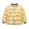 Babylicht en warme voering omlaag katoen met lange mouwen katoenen jas met cartoonafdrukken voor jongens en meisjes in de herfst en winter J220718