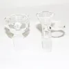 Bol en verre rond épais Herbe Bols de brûleur d'huile sec avec poignée 3 types 10 mm 14 mm 18,8 mm mâle pour les outils de fumer accessoires