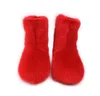 2022 Senaste vinterminkskor Fashion Furry Rhinestone Short Tube Fur Fleece Warm Snow Boots Kvinnor till jul S6130906
