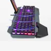 Semi-mechanical Gaming Keyboard Mouse Combos RGB LED Bakgrundsbelysning Plug and Play Keyboard Ergonomic Design Vattentät spel tangentbord Kit