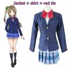 Ensembles de vêtements en direct LiveCosplay Costumes uniforme jupe Minami Kotori costume d'affaires cravate Plaid plissé école uniforme vêtements