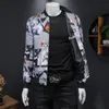 Jackets masculinos Men, Menas de Floral Menas Menina Menina Big Size Big Size Vintage Bomber Print Club Roupe