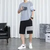 メンズトラックスーツTシャツメンズメンズデザイナー服韓国ファッションショーツ2022夏のスウェットパンツ2ピース衣装トップとパンツマンズ