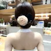 S3076ヘアジュエリーボウノットヘッドドレスヘアピン女性ヘアリップハイセンスシルクヤーンキャメリアボールヘッドレイジーマジックツイストクリップヘアドアーティファクト