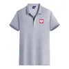 Polen national Herren Sommer Freizeit High-End-T-Shirt aus gekämmter Baumwolle Professionelles Kurzarm-Revershemd