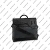 5A M44731 STEAMER bag Men purse handbag Messanger Canvas embossed letter flower print Shoulder handle business briefcase portfolio attache