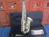 Aangepast Mark VI Model Grade Antiek koper EB E-Flat Alto Saxophons Sax Shell Key Carve Patroon Woodwind-instrument met Case Andere Aeccessaries