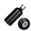 Emballage vide bouteille en verre noir épaule ronde couvercle à vis en aluminium argenté brillant avec bouchon récipient cosmétique portable rechargeable 5 ml 10 ml 15 ml 20 ml 30 ml 50 ml 100 ml