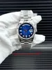 Neue Versions Uhren Unisex Blue Dial Sapphire Glass 36mm 128239 228238 18K Gold Edelstahlarmband Automatische Herren -Ladies Uhren für Herren -Damen