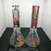 Smoking Pipe Travel Tobacco hookh bowls Bottiglia d'acqua in vetro per cartoni animati stampata addensata di vendita calda europea e americana