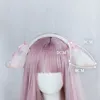 Cartoon Plush Sheep Ears Headband with Ribbon Bow Hair Hoop Kawaii Animal Headbands Headwear Hair Accessories