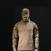 Heren t-shirts heren outdoor tactisch wandelen t shirts militair leger lange mouw jagen klimmende shirt mannelijke sport tops Aziatische maat S-4XLM