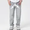 Männer Jeans Mode Sterne Drucken Schwarz Baggy Männer Hosen Y2K Kleidung Hip Hop Gerade Elegante Denim Hosen Pantalones HombreMen's
