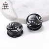 Kubooz Acryl Pentagram Golven Moon Ear Tunnel Plugs Meters Body Piercings sieraden Piercing expander hele 625 mm 80pcs3689234