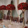 Großhandel Gold Eisen Blumenständer Hochzeitsdekoration Tischdekoration hohe Vasen Ehe Säulen Metall Requisiten Event Party Dekor Mittelstücke Hochzeit