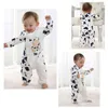 New Fashion Newborn Kids Baby Boys Girls Cute Cow Bodysuit Long Sleeve Romper O-Neck Jumpsuit Outfit One-piece0-24M G220517