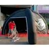 Outdoor opblaasbare Spider Dome Tent Black Event Tent Gazobe speelgoed met 2 heldere muren op maat gemaakte maat en kleur