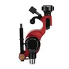 Electroplating aluminum alloy rotary motor tattoo machine with hook line 1pc red flame hollow cup shrapnel