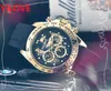 Высококачественные верхние модели Quarz Chronograph Mens Watch Rubber Strap Super Luxury Watches Limited Edition All Sub Dials Work Skeleton Dial Wharewates Montre de Luxe