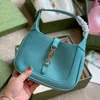 1961 Canvas lederen zwervers Half Moon Bag Mini handtas Clutch Bags Schoudertas Portefeuilles Portemonnee Coin Pouch Rood Groen Bar Goud Hardware242J