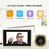 Epacket 4.3 Inch LCD Door Peephole Camcorders Eye Video Doorbell Digital Electronic Viewer Night Vision Support Motion Detection C233q