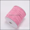 Cord Wire Jewelry Findings Components 10M/Lot 22 Color Leather Line Waxed Cotton Thread String Strap Necklace Rope For Making Diy Bracelet
