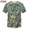 Animal T-shirt Hommes Sumemr Tops 3D Imprimer Hibou Oiseau Tshirt Homme Hiphop Fitness Casual T-shirts Unisexe À Manches Courtes O Cou T-shirts 220623