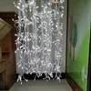 문자열 고드름 커튼 조명 크리스마스 조명 야외 방수 균질 한 해 장식 집 플러그 운영 4m 0.3/0.6 실드 LED