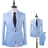 Herrenanzüge Blazer Herren Slim Fit Business Freizeit One Button Formal Zweiteiliger Anzug für Bräutigam Hochzeit Kostüm HommeHerren