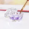 Altri elementi Nail Art Acrilico Crystal Glass Black Coppa tazza con cappuccio Liquido Glitter Powder Jar Coater Round