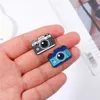 Shrimp skin cartoon camera Brooch small decorative photography metal badge bayonet needle