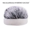 Unisex kort rak peruk Brimlös mössa hatt retro falsk hår virkning stickad stretchig hyresvärd sjöman ce cosplay rekvisita