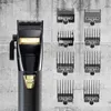 Pro Hair Trimmer Barberology Metall Lithium Hair Clipper Schnurlose Dual -Spannung mit Hanging Hook US UK EU -Stecker