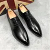 Beyler Deri Ayakkabı Resmi Takım Elbise Ayakkabı Moda Dantel Yukarı Erkek Ayakkabı Derby İngiliz Tarzı Düğün Oxfords Artı Boyut 38-46