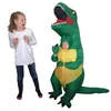 Costume da bambola mascotte GONFIABILE Dinosauro per bambini T REX Costume verde Halloween Costume da festa gonfiabile per bambini da 4 a 8 anni Alto meno