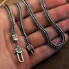 925 Sterling Silver Foxtail Ltalian Imported Collier Thai Silver Retro Trendy Men Simple Rough Chain Fashion All-Match Jewelry
