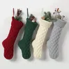 Personalized High Quality Knit Christmas Stocking Gift Bags Knit Decorations Xmas socking Large Decorative Socks C0602G09