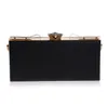Evening Bags Fashion Bag Female PU Chain Shoulder Handbags Mixed Color Metal Leather Day Clutch Purse YM1199Evening